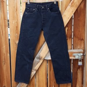 Levi's 501 black vintage boyfriend jeans sz 27
